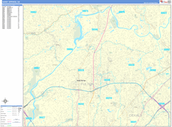 Sandy Springs Wall Map Basic Style 2024
